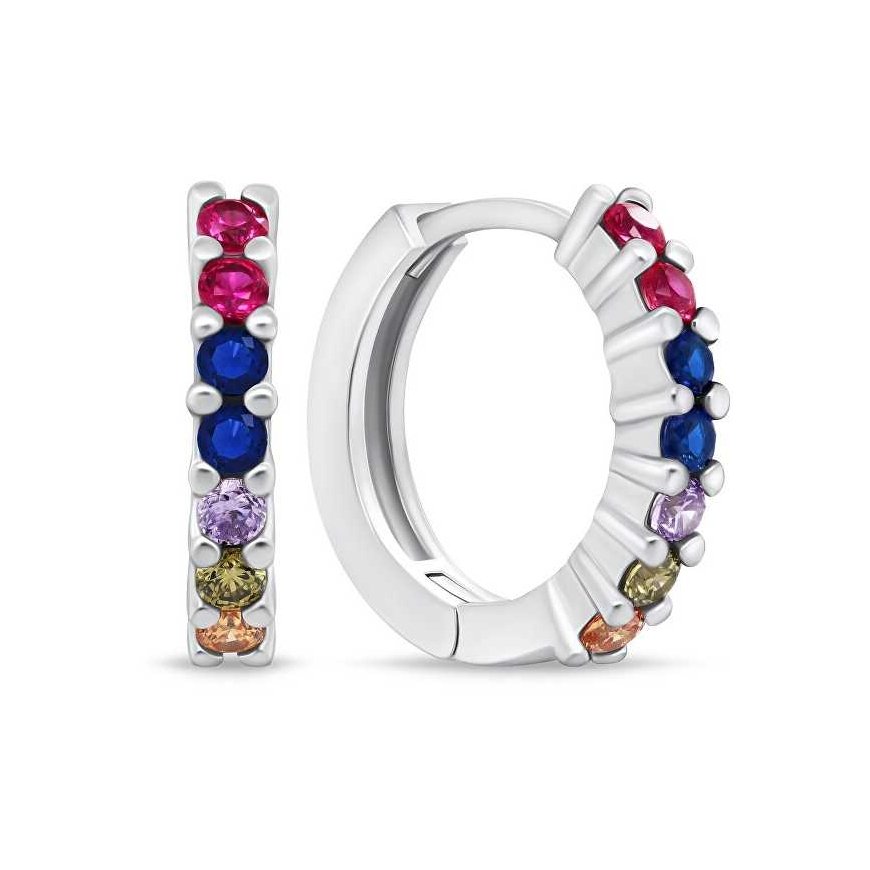 Brilio Silver Brilio Silver Playful silver rings with colored zircons EA945WRBW