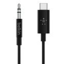 Belkin RockStar™ 3.5mm Audio Cable with USB-C™ Connector audio kabelis USB C Melns Belkin RockStar™ 3.5mm Audio Cable with USB-C™ Connector audio kabelis USB C Melns