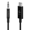 Belkin RockStar™ 3.5mm Audio Cable with USB-C™ Connector audiokaapeli USB C musta Belkin RockStar™ 3.5mm Audio Cable with USB-C™ Connector audiokaapeli USB C musta
