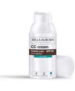 Bella Aurora CC Kreminis Anti-Blemish Oil Free Spf50 CC kremas saugantis nuo pigmentinių dėmių 30ml