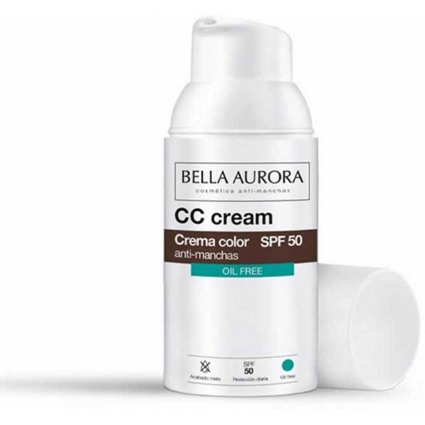 Bella Aurora CC Cream Anti-Blemish Oil Free Spf50 CC voide, joka suojaa pigmenttiläiskiltä 30ml – 3