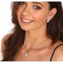 Jwl Luxury Pearls Beautiful silver necklace with real pearl and zircons JL0785 (chain, pendant) Jwl Luxury Pearls Beautiful silver necklace with real pearl and zircons JL0785 (chain, pendant)