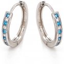 Moiss Silver round earrings with colored zircons E0000741 Moiss Silver round earrings with colored zircons E0000741