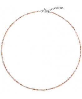 Again Jewelry Orange Moonstone Beaded Necklace AJKNA001