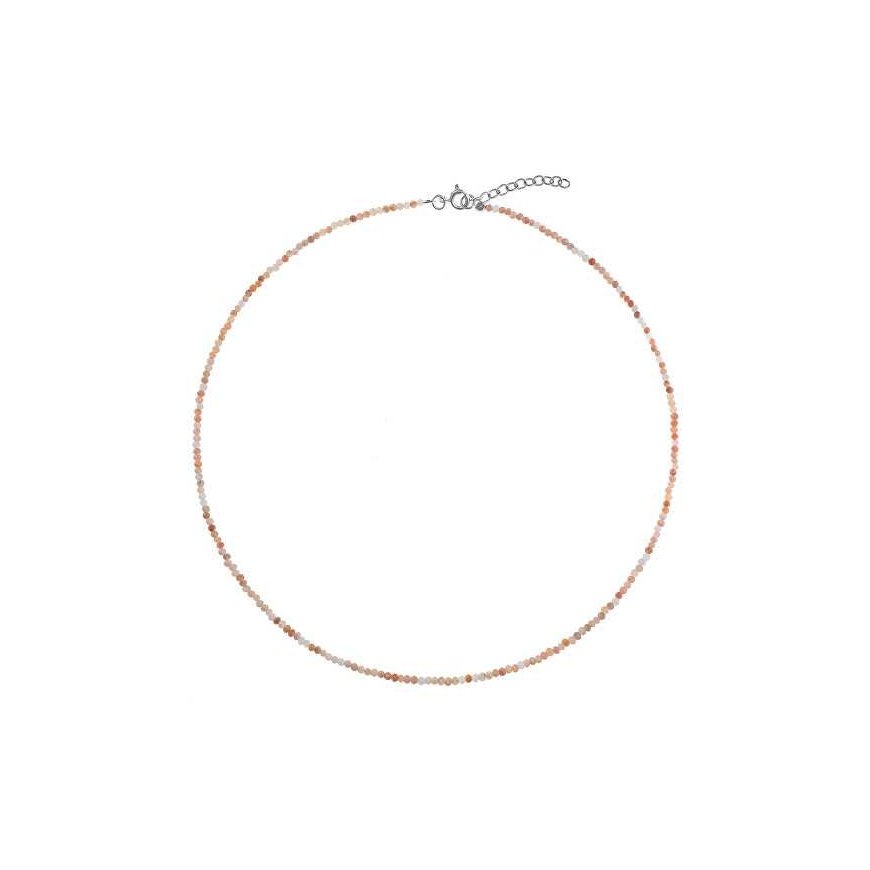 Again Jewelry Orange Moonstone Beaded Necklace AJKNA001