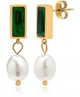 Troli Charming gold-plated earrings with baroque pearls VAAXF372G