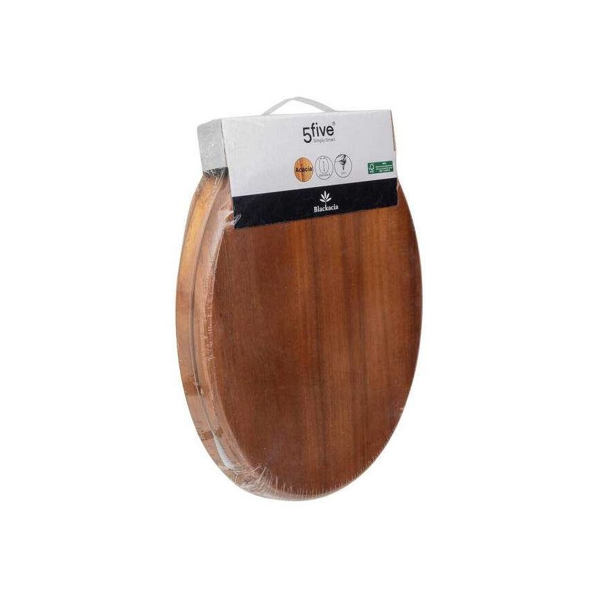 5five Simply Smart ACACIA puinen wc-istuin, 46,5 x 37,3 x 6,4 cm – 5