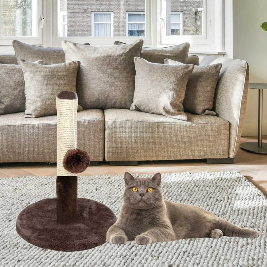 Lean Cat Scratcher Braižymo bokštelis Tamsiai rudas 40 cm x 30 cm – 4