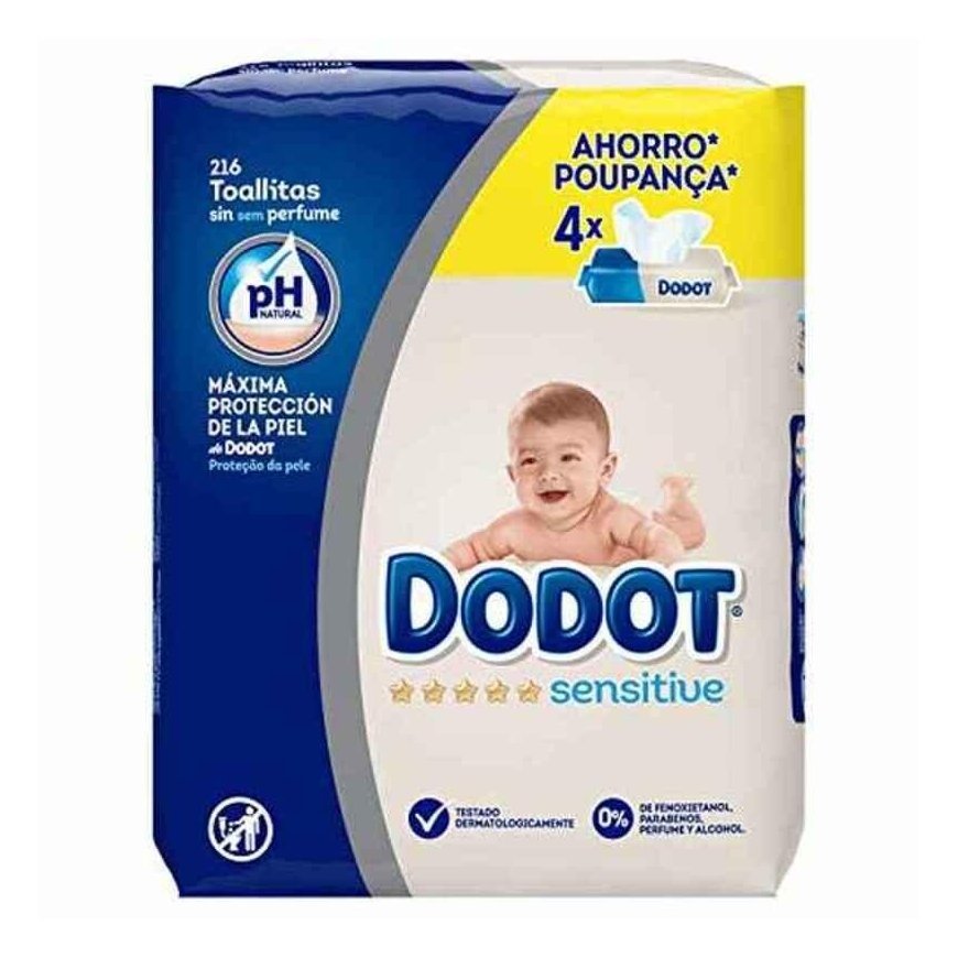 Servetėles Sensitive PH Dodot 216 uds