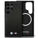 Dėklas BMW Leather Carbon MagSafe Samsung Galaxy S25 Ultra juodos spalvos Dėklas BMW Leather Carbon MagSafe Samsung Galaxy S25 Ultra juodos spalvos