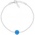 Brilio Silver Brilio Silver Silver bracelet with synthetic opal BRC124WB