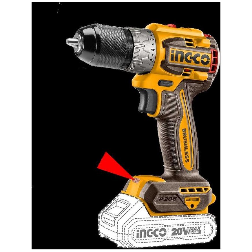 Ingco CDLI206021 cordless drilling screwdriver without battery and charger