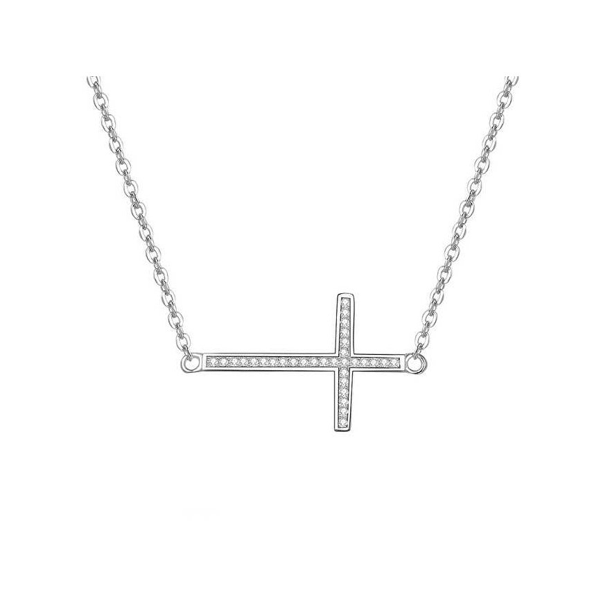 Beneto Silver necklace with cross AGS196/47