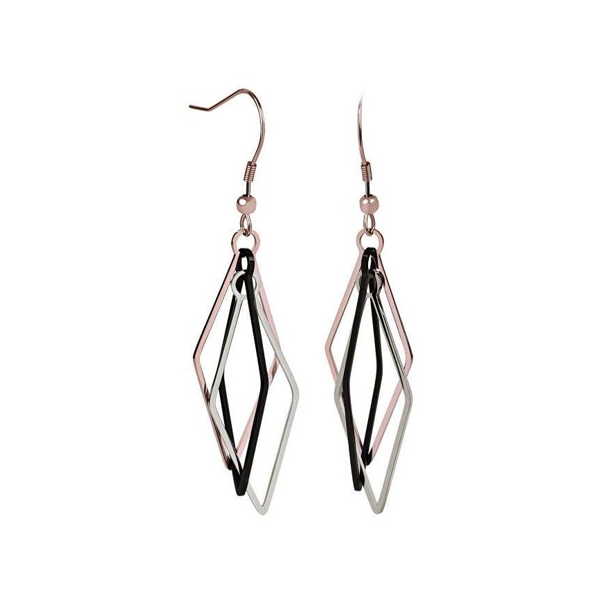Troli Three-color steel earrings