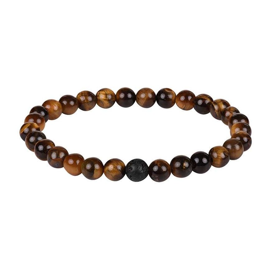 Troli Tiger Eye and Lava Stone Bead Bracelet