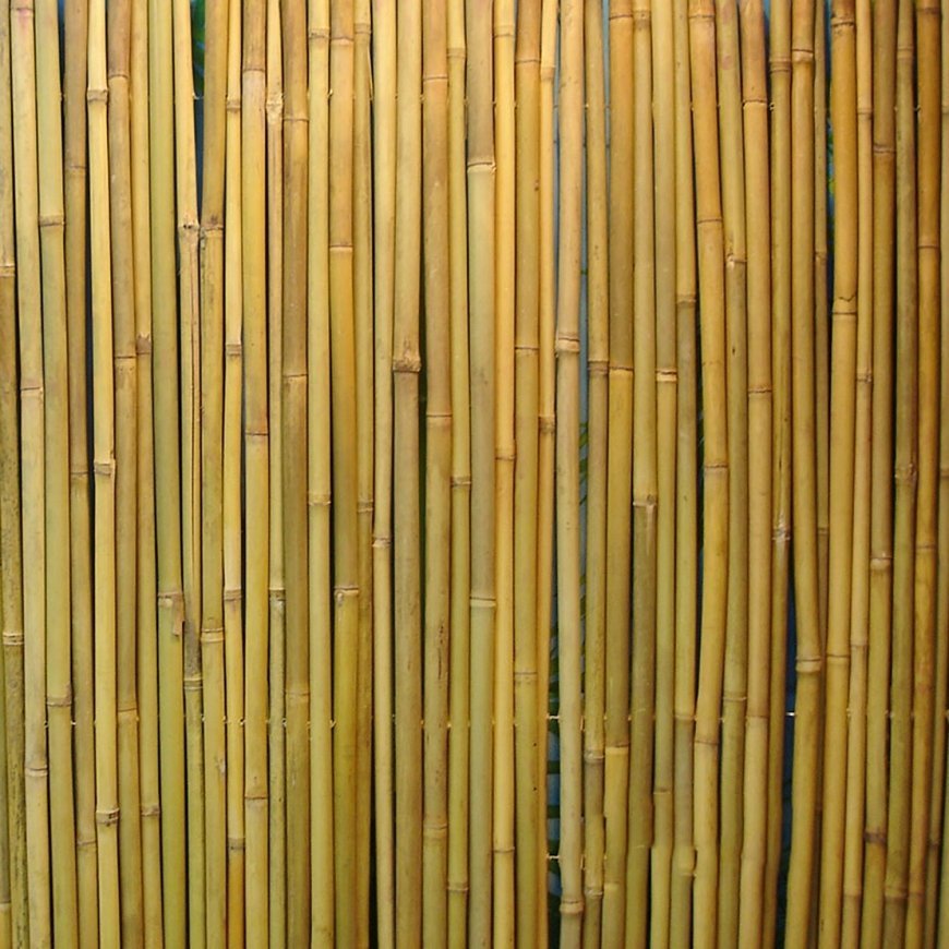 Perforēts bambusa žogs IN GARDEN 1,5x3m, dabīgais bambuss D14/16 mm, stieple iekšpusē – 3