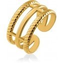Troli Exclusive open ring made of gold-plated steel Troli Exclusive open ring made of gold-plated steel
