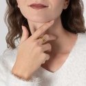 Troli Exclusive open ring made of gold-plated steel Troli Exclusive open ring made of gold-plated steel