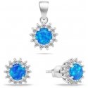Brilio Silver Brilio Silver Beautiful opal jewelry set SET247WB (earrings, pendant) Brilio Silver Brilio Silver Beautiful opal jewelry set SET247WB (earrings, pendant)