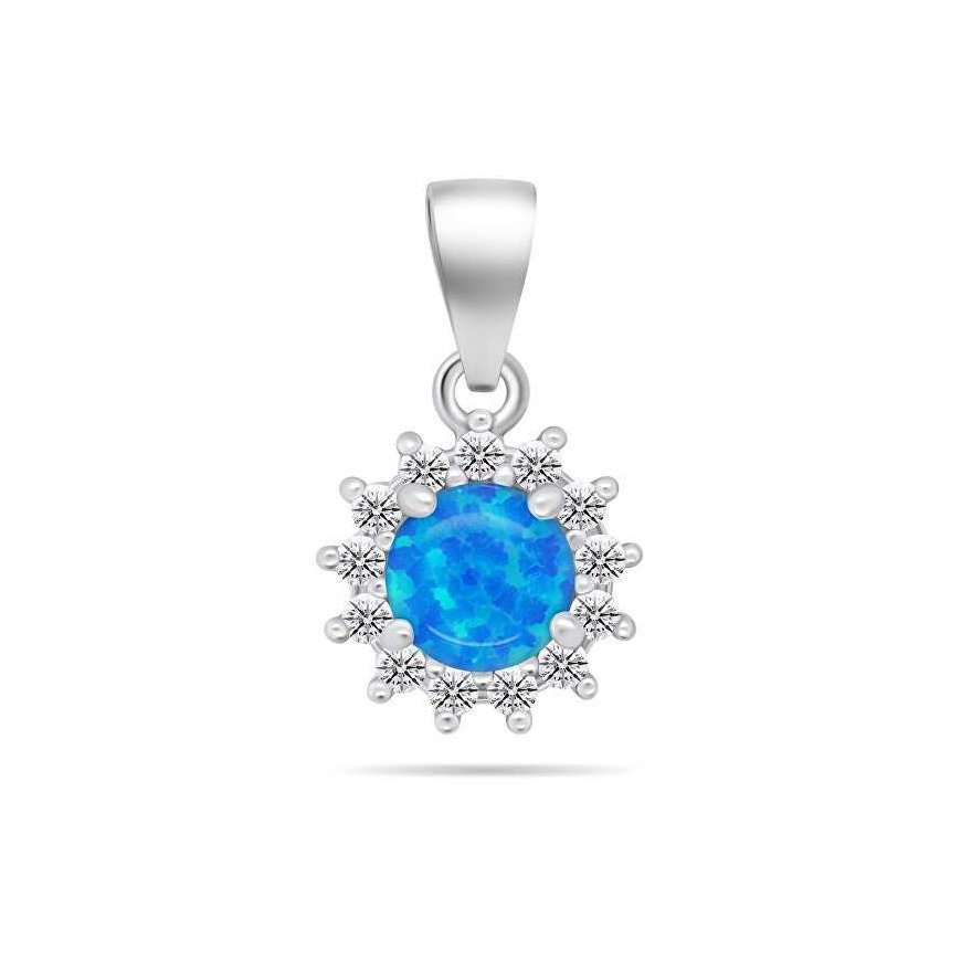 Brilio Silver Brilio Silver Beautiful opal jewelry set SET247WB (earrings, pendant) – 2
