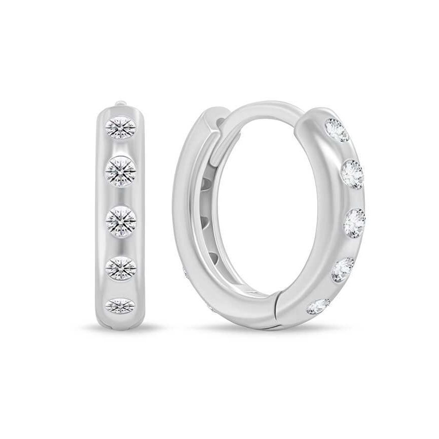 Brilio Silver Brilio Silver Timeless round silver earrings EA150W