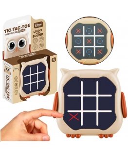 Lean Toys Electronic Game 3in1 Tic Tac Toe Muisti Pöllö beige