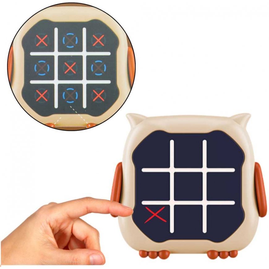 Lean Toys Electronic Game 3in1 Tic Tac Toe Memory Owl Beige – 2