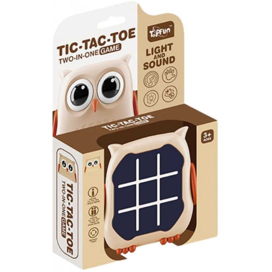 Lean Toys Electronic Game 3in1 Tic Tac Toe Muisti Pöllö beige – 5