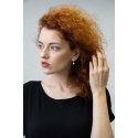 Jwl Luxury Pearls Silver earrings with pearl and zircons JL0601