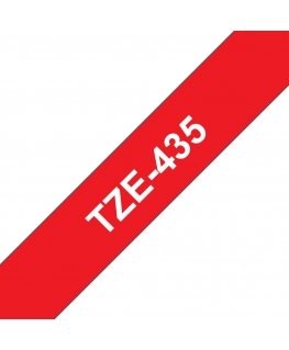 Brother TZE-435 etikettien kirjoitusnauha Valkoinen punaisella