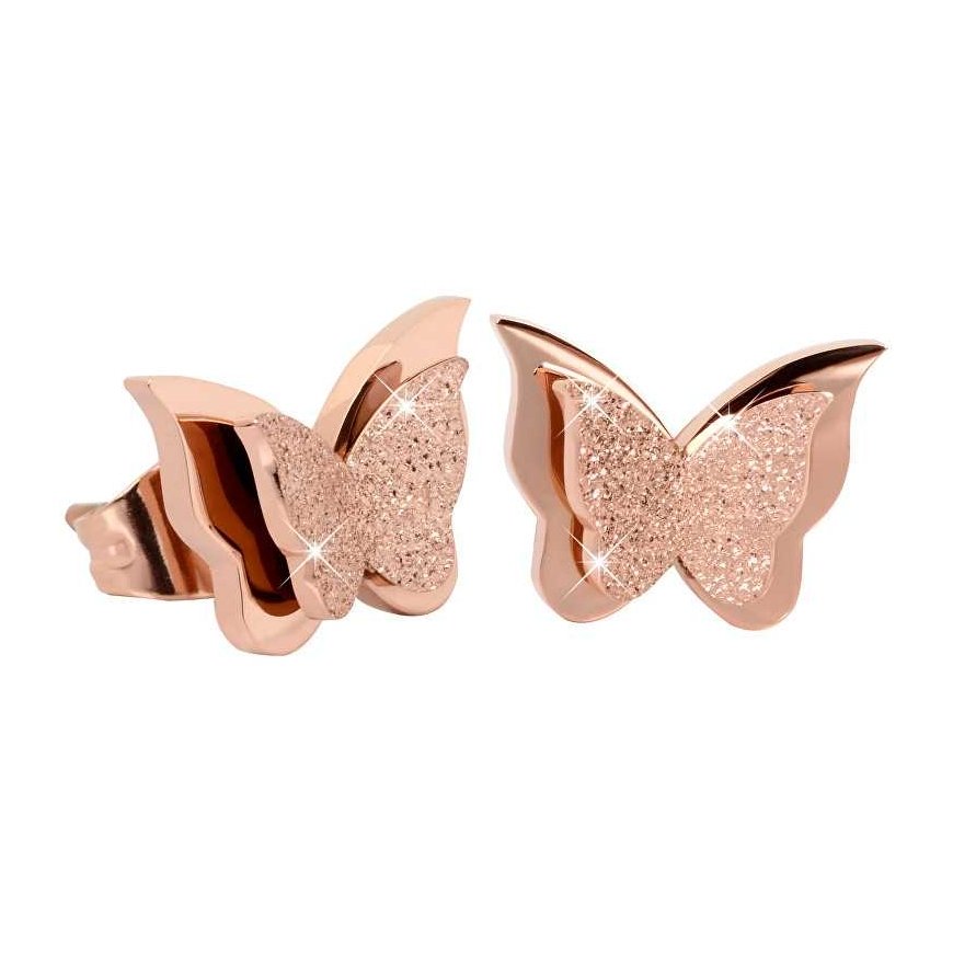Troli Pienet Perhoskorvakorut Metalliperhoset KES-048-ROSEGOLD