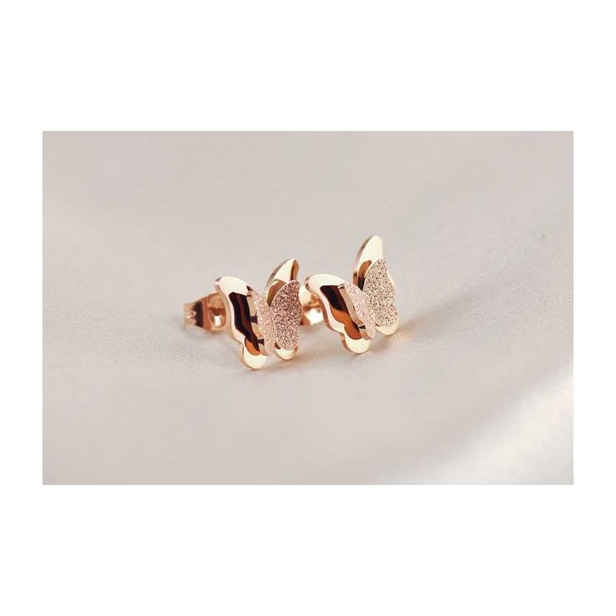 Troli Pienet Perhoskorvakorut Metalliperhoset KES-048-ROSEGOLD – 3