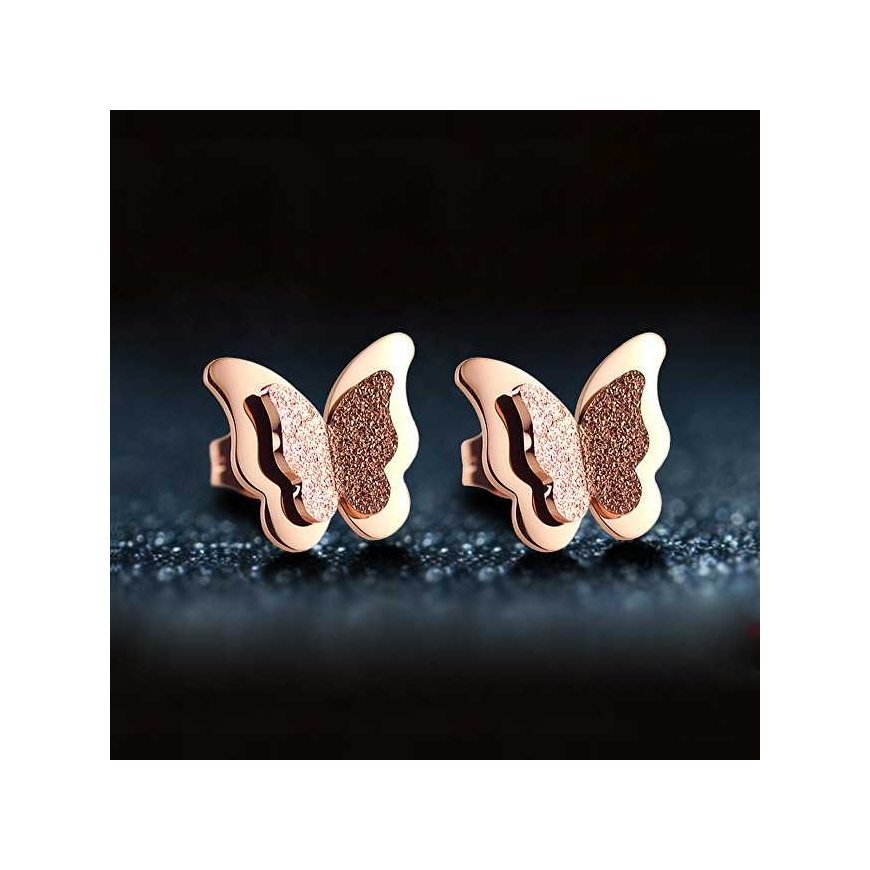 Troli Pienet Perhoskorvakorut Metalliperhoset KES-048-ROSEGOLD – 5
