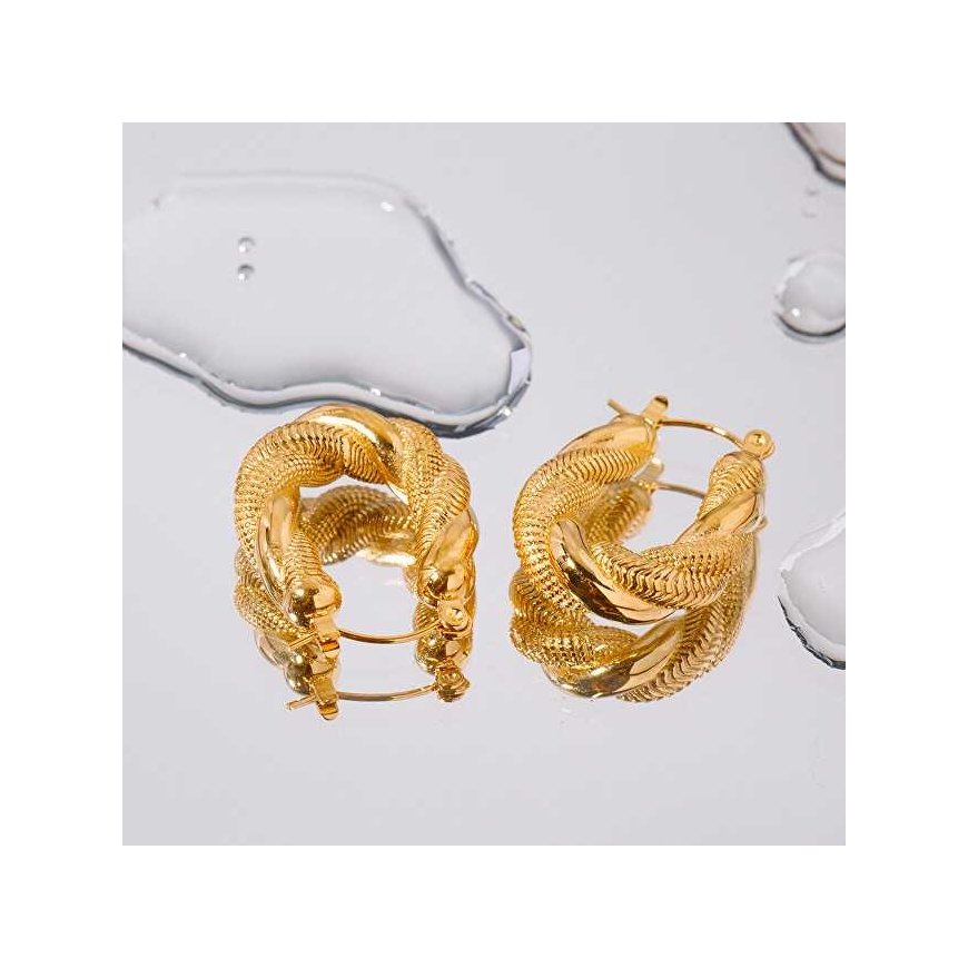 Troli Luxury steel hoop earrings VAAJDE202010S – 3