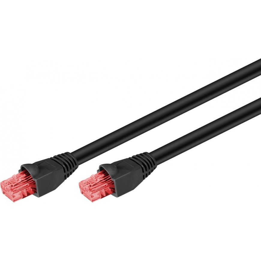 Goobay 55432 сетевой кабель Черный 10 m Cat6 U/UTP (UTP)