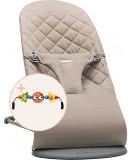 BabyBjorn Bliss - lasten sänky, setti lelulla | Kangas klassinen beige