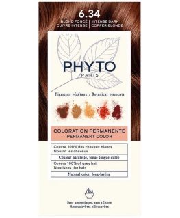 PHYTOCOLOR 6.34 Dark Copper Skirtas šviesiems plaukams 4 u