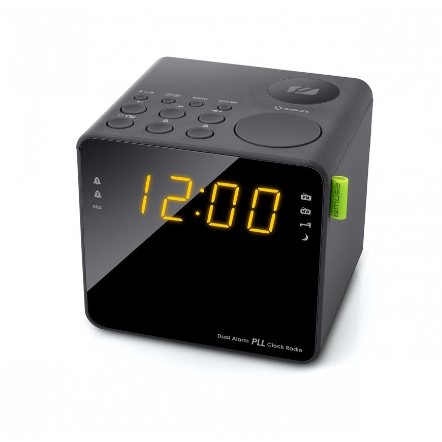 Muse M-187CR radijo imtuvas Laikrodis Skaitmeninis Juoda