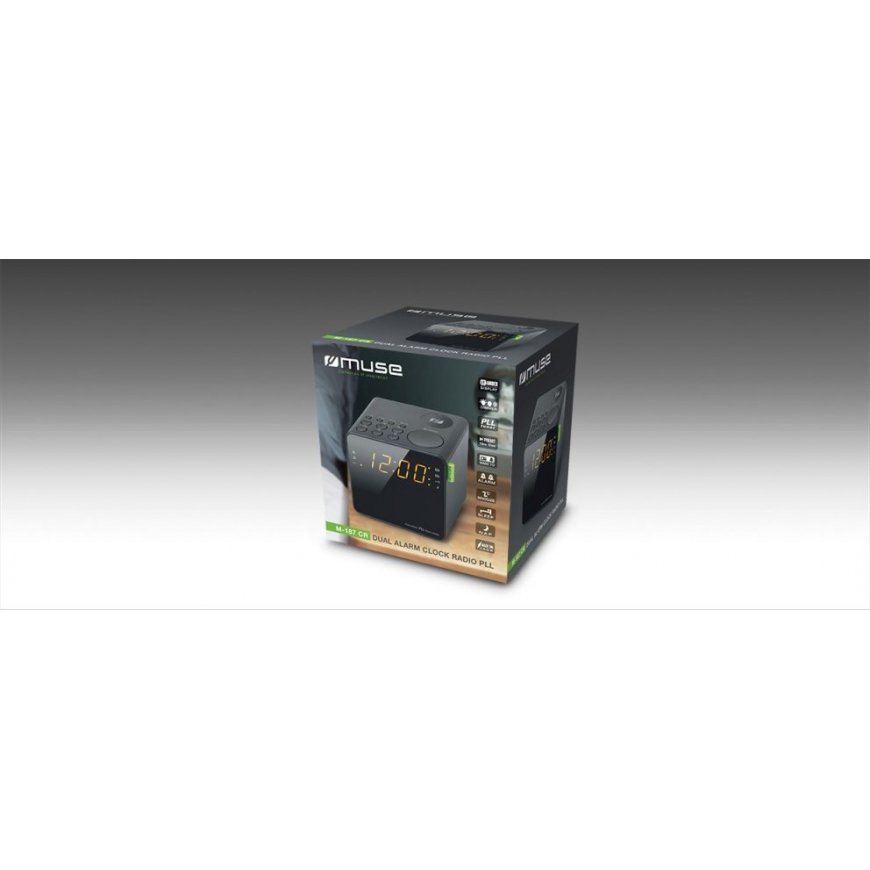 Muse M-187CR radijo imtuvas Laikrodis Skaitmeninis Juoda – 3