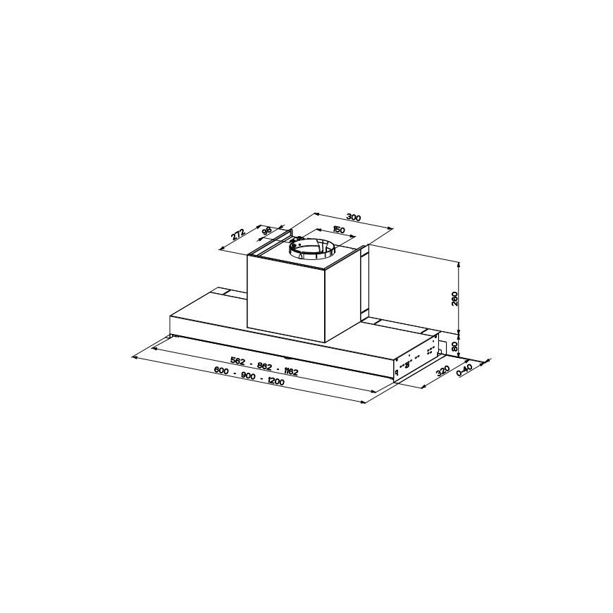 FABER S.p.A. In-Nova Comfort X A90 Built-in Stainless steel 540 m³/h – 3