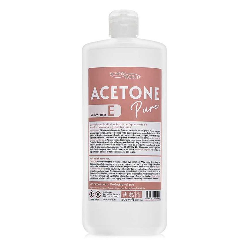 Sesiom World ACETONE PURE acrylic nail polish remover 1000 ml