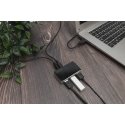 Digitus DA-70220 хаб-разветвитель USB 2.0 Mini-B 480 Мбит/с Черный, Серебристый