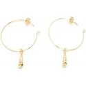 Shabama AGULLA earrings auksinis glitter 1 u Shabama AGULLA earrings auksinis glitter 1 u