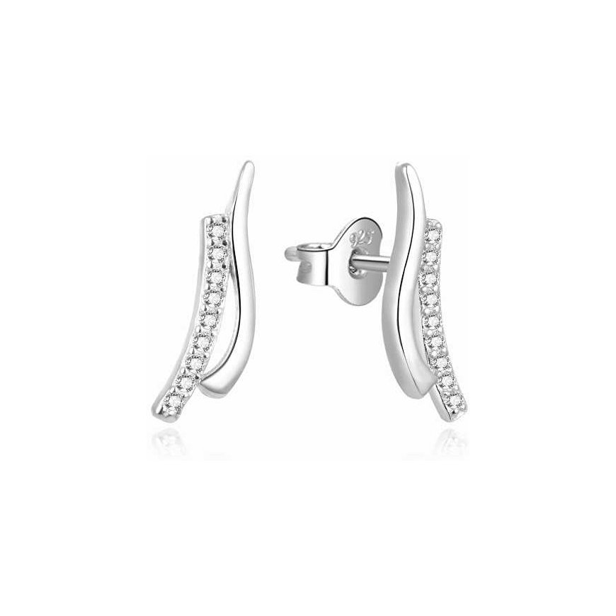 Beneto Elegant long earrings with zircons
