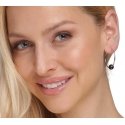 Jwl Luxury Pearls Sidabriniai auskarai apskritimai su tikrais juodais perlais JL0632 Jwl Luxury Pearls Sidabriniai auskarai apskritimai su tikrais juodais perlais JL0632