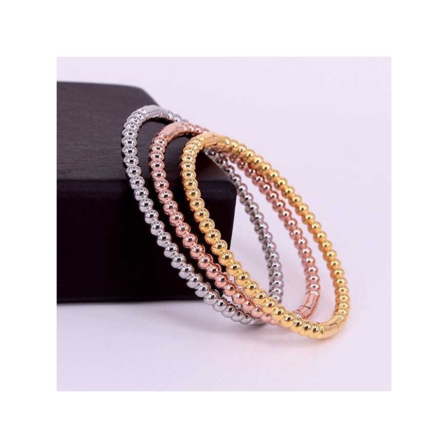 Troli Solid ball bracelet made of gold-plated steel – 3