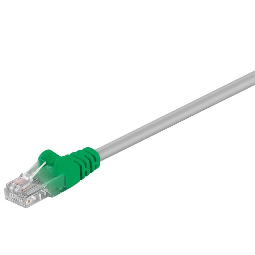 Goobay CAT 5e Crossover Patch Cable, U/UTP, grey-green, 5m