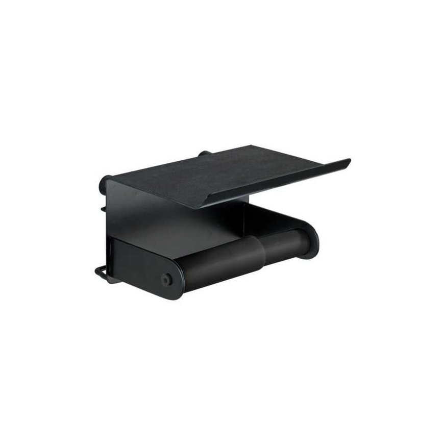 Paper holder with shelf Classic Plus, color black, WENKO – 3