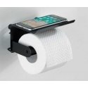 Paperiteline hyllyllä Classic Plus, väri musta, WENKO