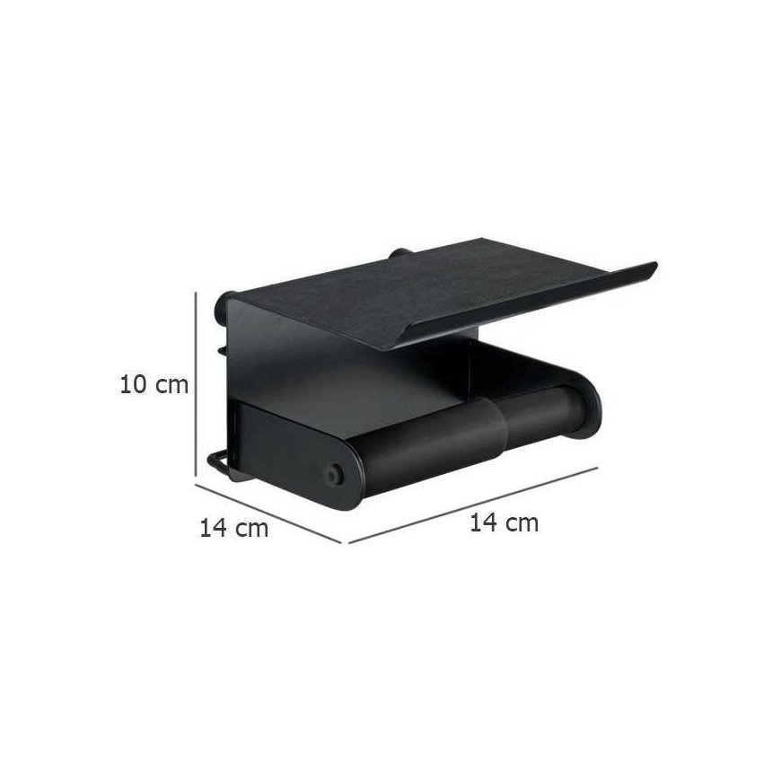 Paperiteline hyllyllä Classic Plus, väri musta, WENKO – 5